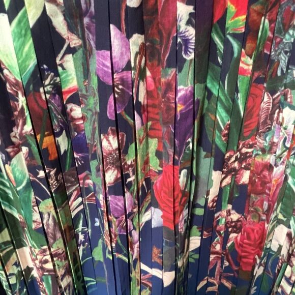 Karen Millen Pleated Detail Woven Floral Mixed Midaxi Dress Size 12 New - Picture 15 of 16